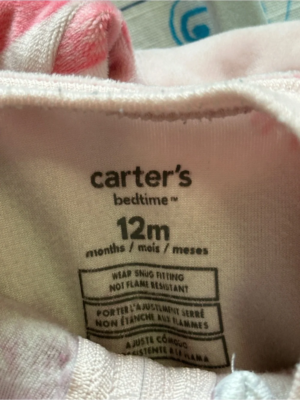 Carter's Pink Dinosaur Footed One-Piece Pajamas